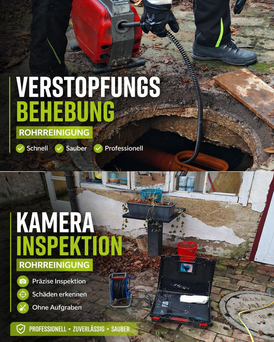 ON-SE Rohrreinigung Wien – Verstopfungsbehebung und Kamera-Inspektion