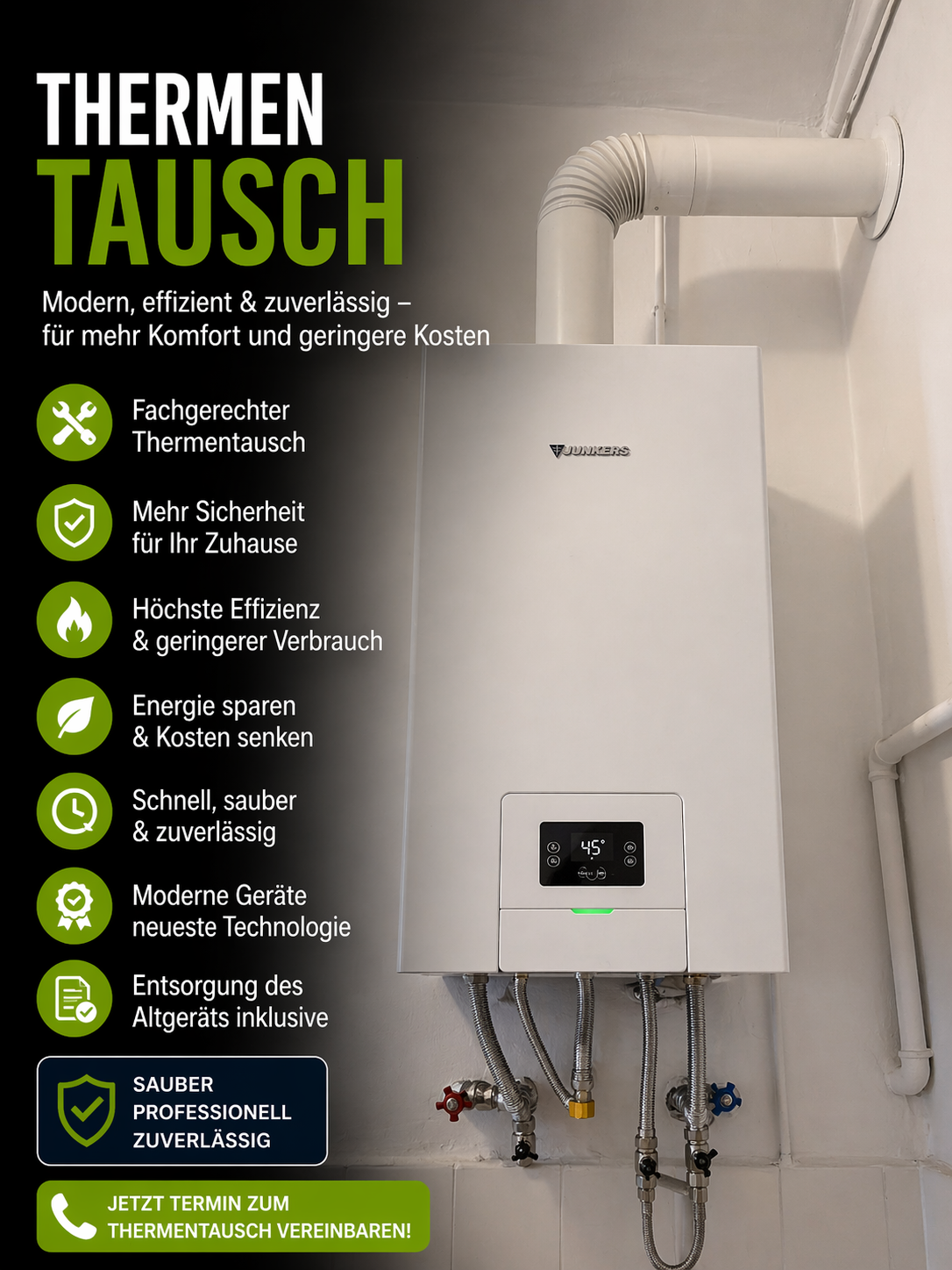 Thermentausch Wien – neue Junkers Therme für ON-SE GmbH